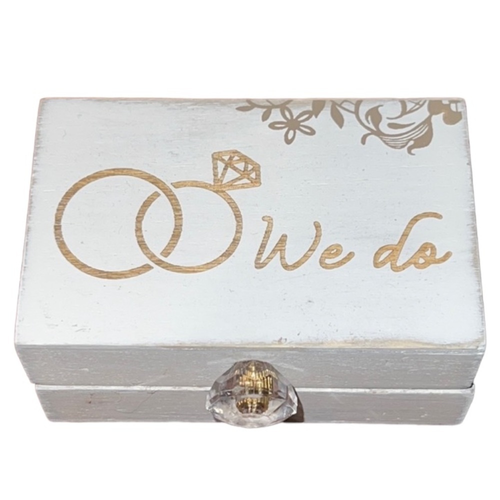 Bride and Groom Ring Box for Wedding Day